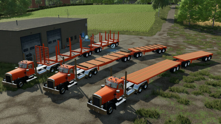 American Flatbed Trailers Pack V 1 0 0 2 FS22 Mods