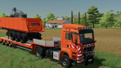Goldhofer 4 Axle Flatbed Trailer v 1.0