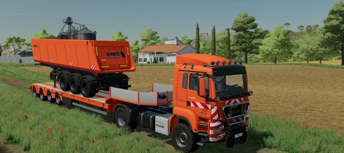 Goldhofer 4 Axle Flatbed Trailer V 10 ⋆ Fs22 Mods 5508