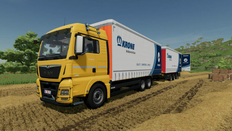 MAN TGX 26.640 & Krone Trailers Pack (Autoload) v 1.1 ⋆ FS22 mods