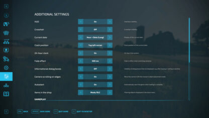 Additional Game Settings v 1.0