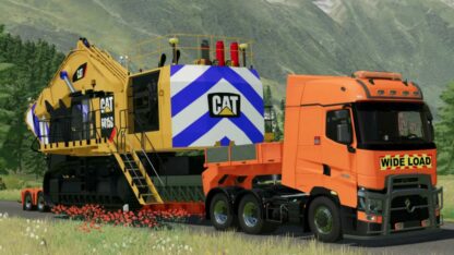CAT 6015B & Low Loader Trailer v 1.0