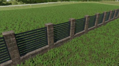 Rustic Brick and Metal Fence v 1.0