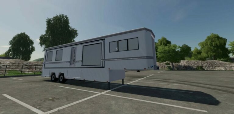 Caravane Semi Blanche v 1.0 ⋆ FS22 mods