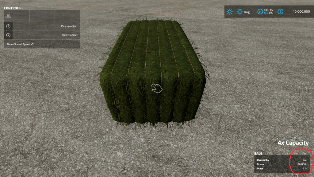 Selectable Bale Capacity Pack
