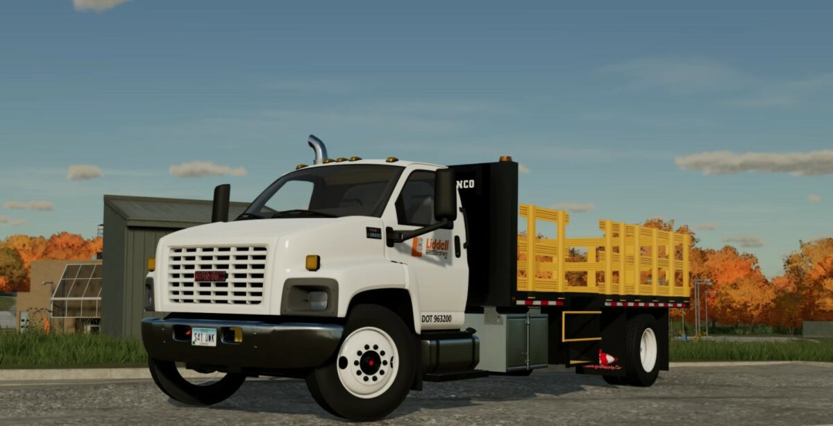 GMC C8500 Flatbed Cone Truck v 1.0 ⋆ FS22 mods