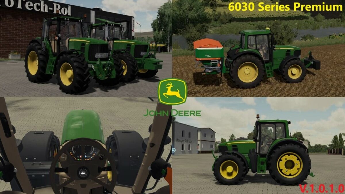 John Deere 6030 Series 6Cyl v 1.0.1.0 ⋆ FS22 mods