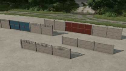 Concrete Fence with Gates v 1.0