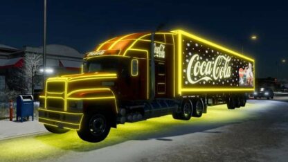 Coca Cola Christmas Edition Mack Pinnacle Truck & Schmitz Trailer v 1.0