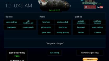 FS22 Dashboard v 1.9