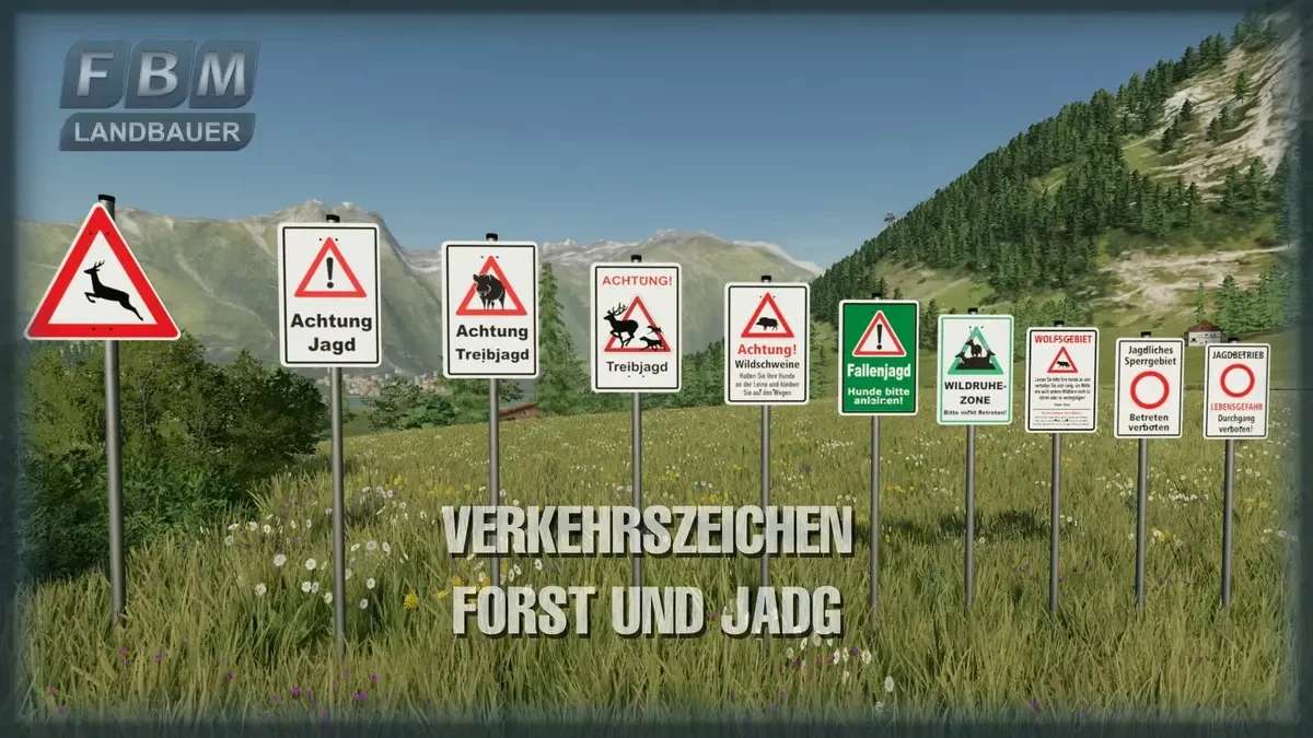 Traffic Signs Forest And Hunting V Fs Mods