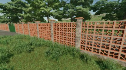 Brick Fence and Metal Gate v 1.0