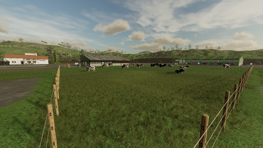 Cow Barn with Pasture v 1.1 ⋆ FS22 mods