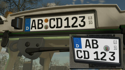 German License Plate Shorttime and Season (Prefab) v 1.0