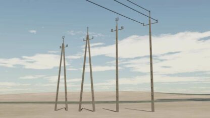 Old Power Poles Pack (Prefab) v 1.0