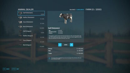Increase Maximum Purchase Limit for Animals v 1.0