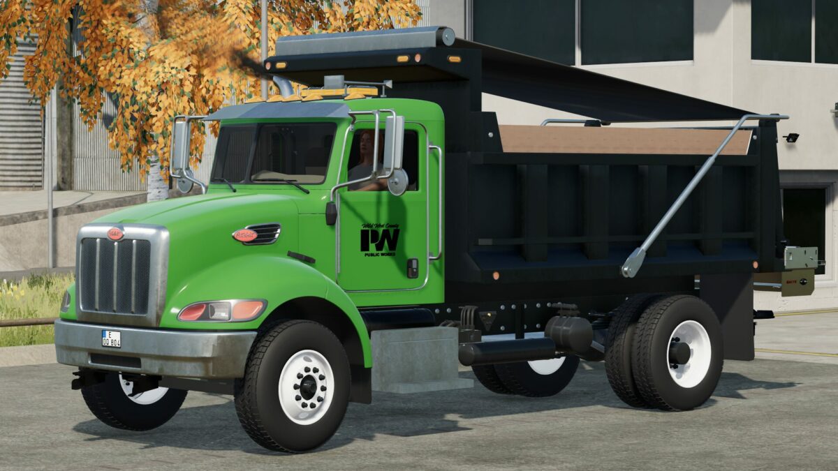 Peterbilt 340 Meyer Tailgate Salter Truck v 2.0 ⋆ FS22 mods