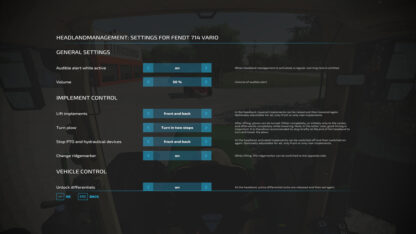 Headland Management 2.3.4.0