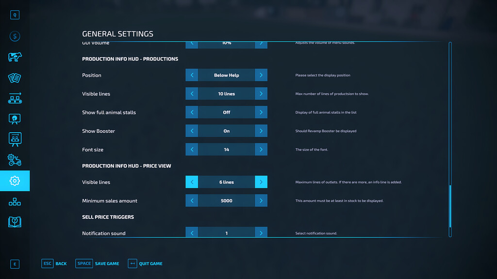 Production Info Hud v 1.5