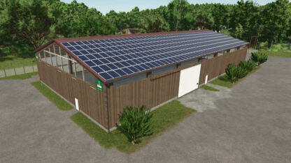 Large Garage with Vehicle Workshop in Wood Look v 1.0