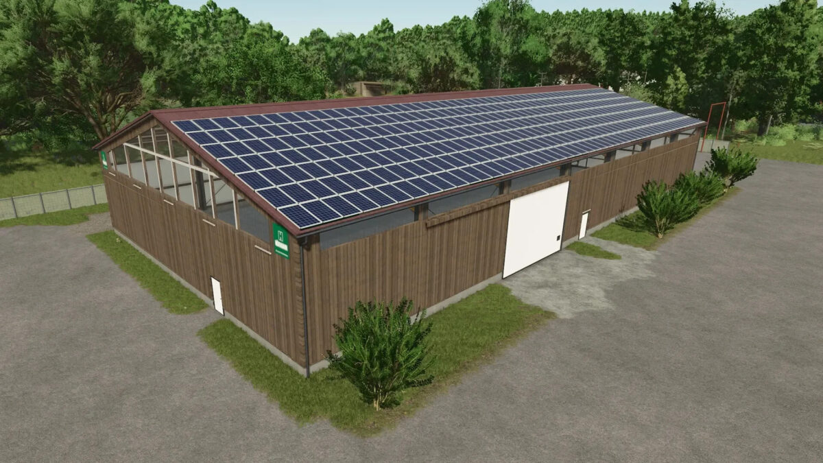 Large Garage with Vehicle Workshop in Wood Look v 1.0