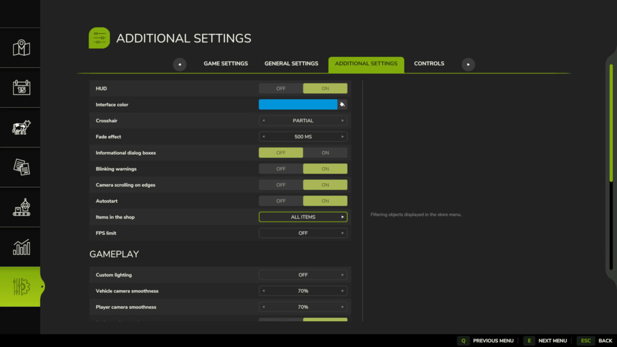 Additional Game Settings v 1.0.0.1