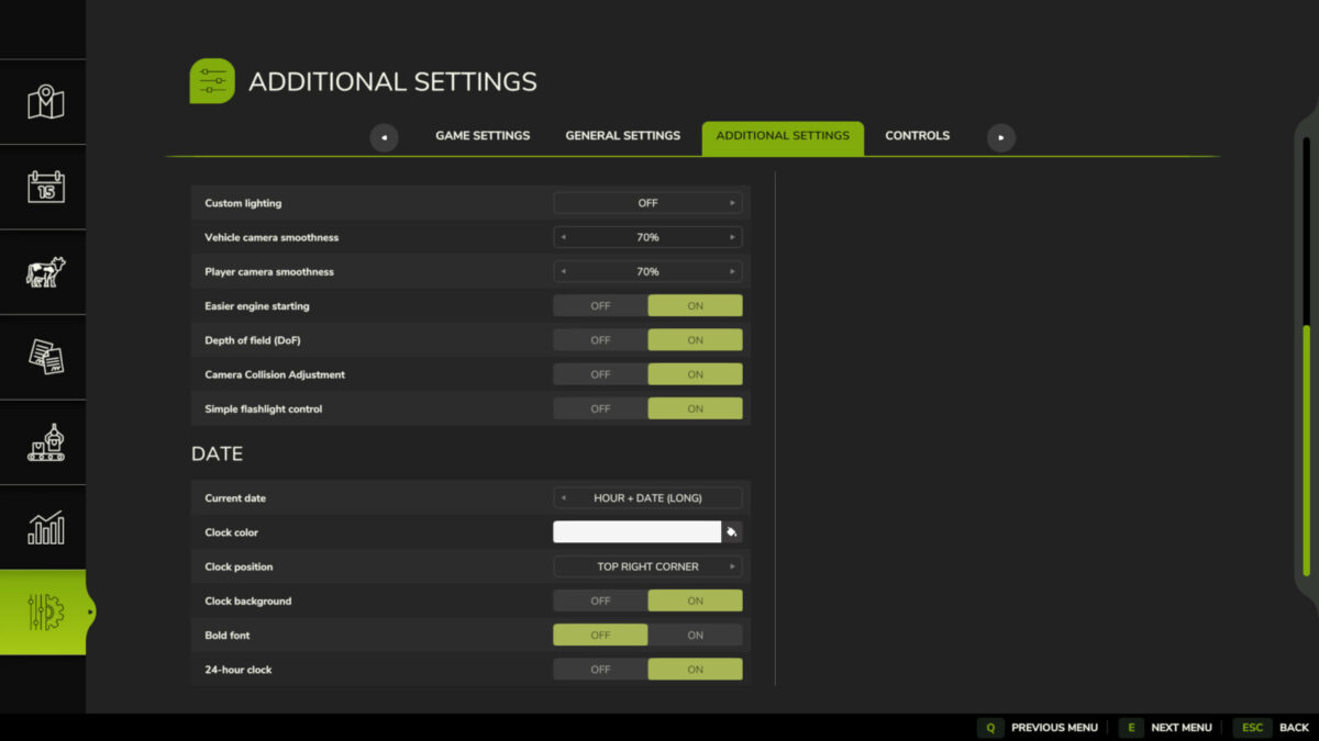 Additional Game Settings v 1.0.0.1