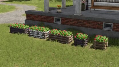 Geranium Planting Box Pack made of Wood v 1.0