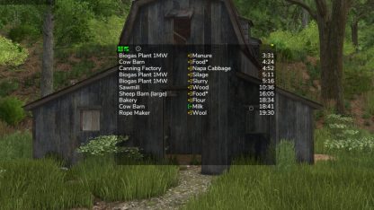 Production Info Hud v 1.0