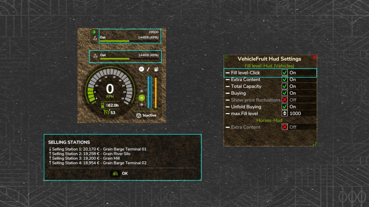 Vehicle Fruit Hud v 1.0