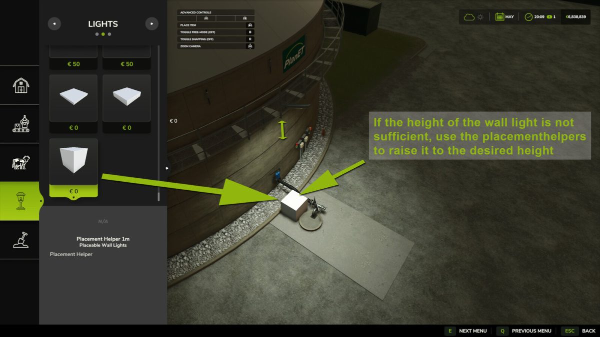 Placeable Wall Lights v 1.0.1.1
