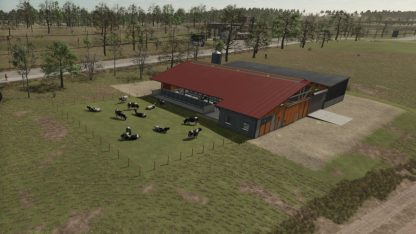 Medium Cow Shed with Feeding Robot v 1.1