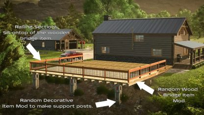 Wooden Deck Railing Section v 1.0
