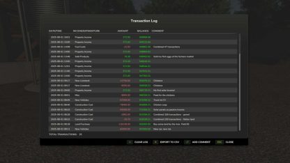 Transaction Log v 1.0.0.2