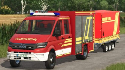 MAN TGE TSF-W Truck & Stema Trius Firefighter Trailer v 1.0