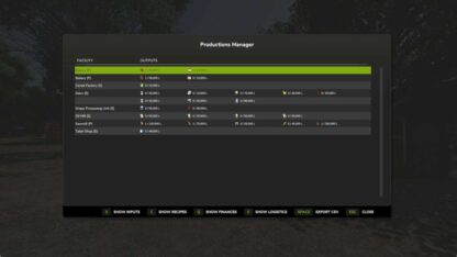 Productions Manager v 1.0