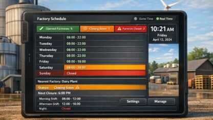 Factory Week Schedule v 2.0