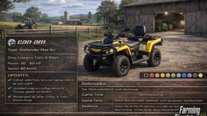 Canam Outlander Max XU from Highlands Fishing DLC v 1.0