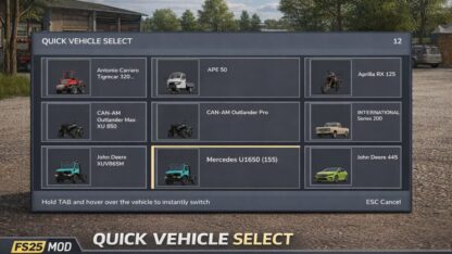 Quick Vehicle Select v 1.2.0.3