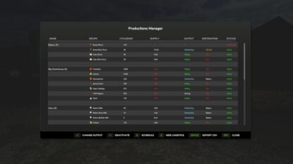 Productions Manager v 1.0.0.1