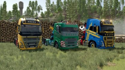 Volvo FH 16 Forestry Z-Crane Semi Trucks Pack v 1.0.0.3