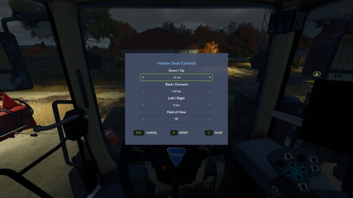 Vehicle Seat Controls v 1.0.0.1