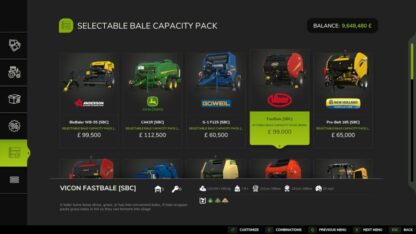 Selectable Bale Capacity Pack v 1.8