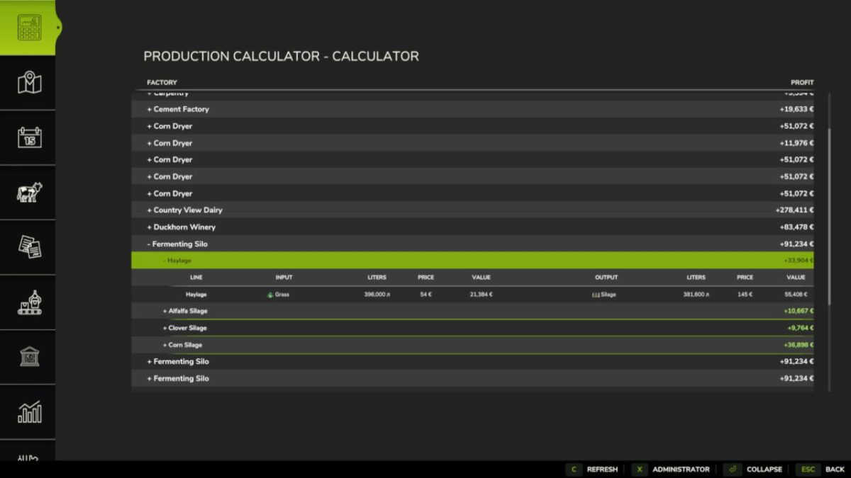 Factory Profit Calculator v 1.0.0.1