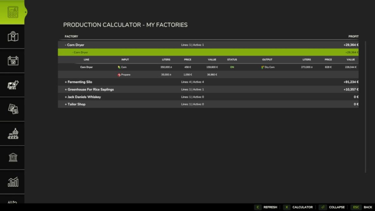 Factory Profit Calculator v 1.0.0.1