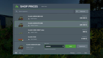 Admin Shop Prices v1.0.0.0