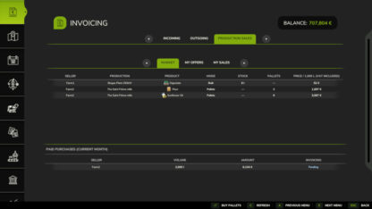 Invoices – Production Sales v1.0.0.0
