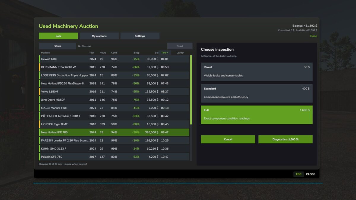 Used Machinery Auction v1.0 BETA 3